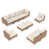 White Cushion/Brown Frame selected
