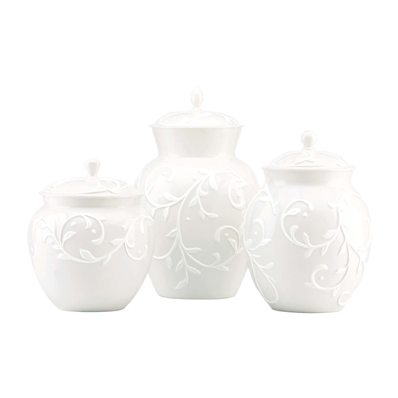 Ensemble de 3 pots de rangement Opal Innocence