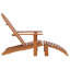 Chaise adirondack avec repose-pieds teck Sydney