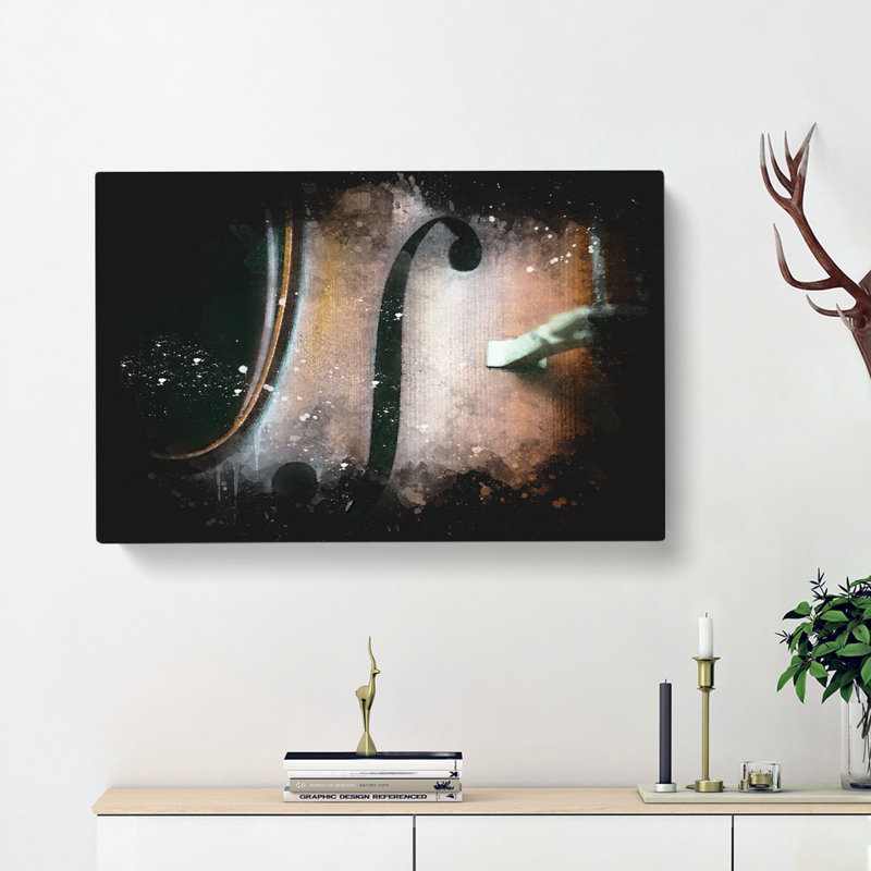 Curves Of The Cello - Wrapped Canvas, 60cm H x 91cm W x 3cm D