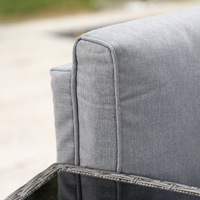 Chaise d'extérieur courbée avec coussins Krishelle