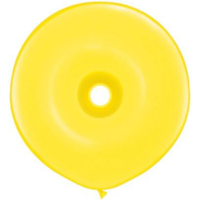 PMU 16 Inches Donut Latex Balloons 25/Pkg, Yellow