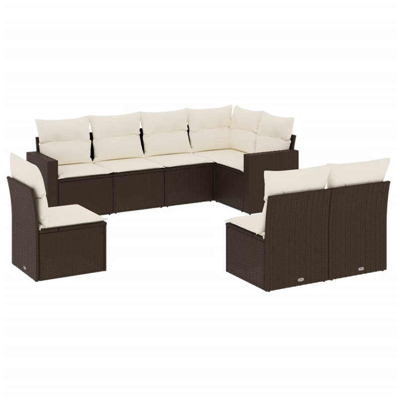 Ensemble de canapé de jardin Vidaxl - brun