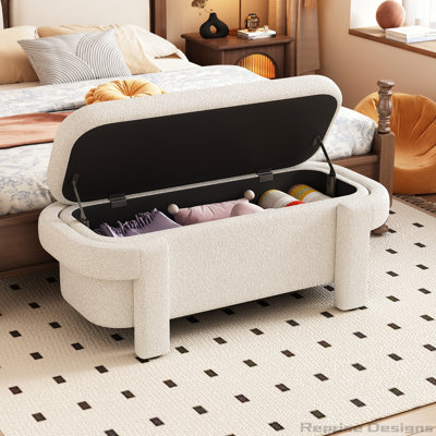 Banc de rangement avec repose-pieds Chrisaun