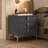 3-Drawer Modern Nightstand With Metal Legs-2063962755