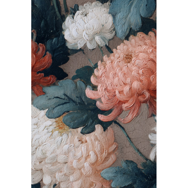 Papier peint floral, papier peint classique rétro