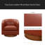 Chaise pivotante en cuir fleur-111099089