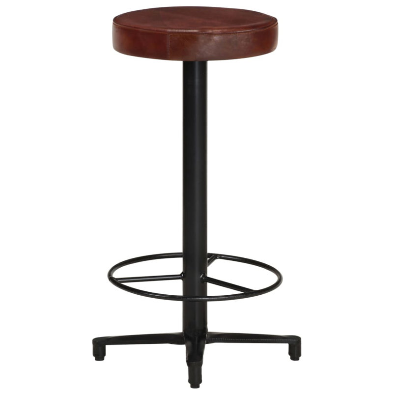 Tabouret de bar Tabouret de bar à hauteur de comptoir pour îlot de pub en cuir véritable