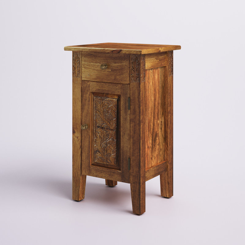 Cateline 1 Drawer Nightstand, Brown