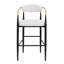Ensemble de 2 tabourets de bar modernes rembourrés avec accents dorés et sièges rembourrés confortables, parfaits pour la cuisine et le bar à la maison