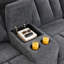 Canapé modulaire inclinable en L 7 pièces avec console de rangement centrale et porte-gobelets 7 pièces-451978845