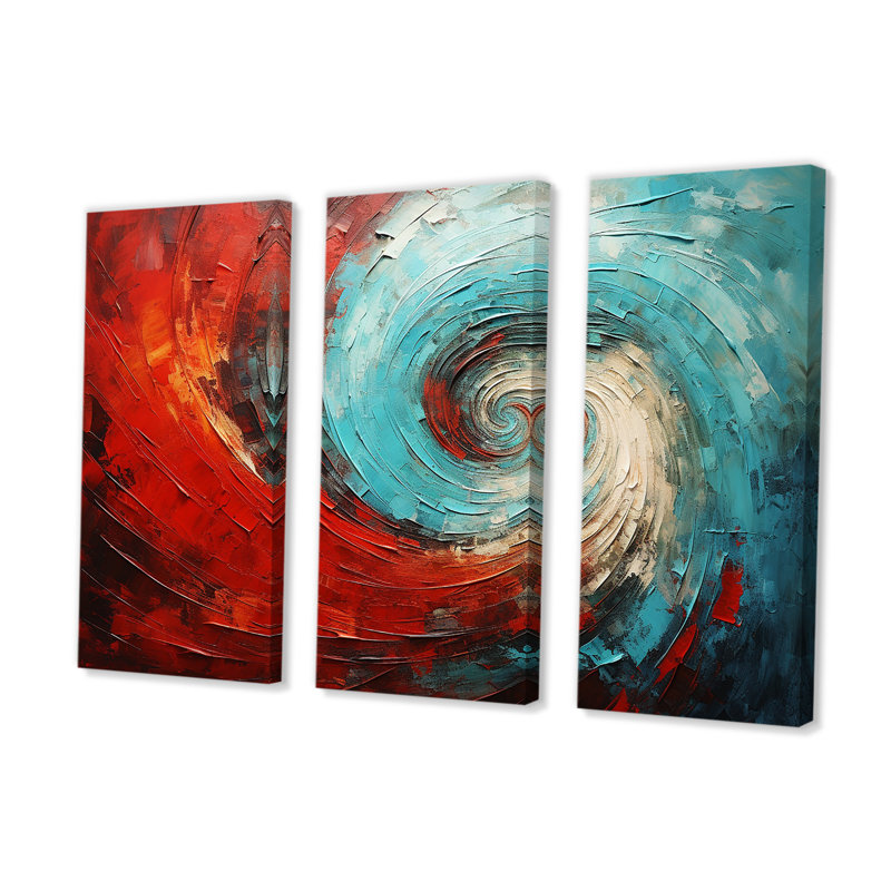 Cheryel - Abstract Spirals Canvas Art Set, 40" H x 60" W x 1" D