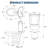 Two Piece Elongated Toilet 21" ADA Comfort Height, Dual Flush Top Mount Buttons, Soft-Close Seat & Hardware, White 12" Rough-in