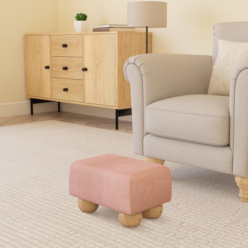 Manufactured Wood Accent Stool, Poz, Natural, Candyfloss