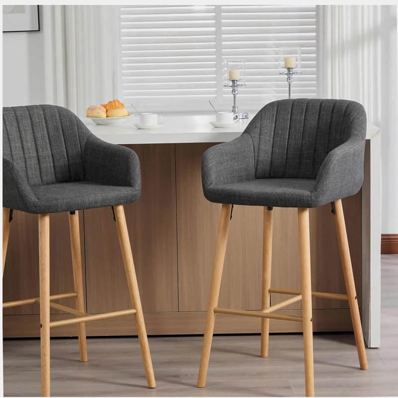 Ensemble de 2 tabourets de bar Modern, Noir