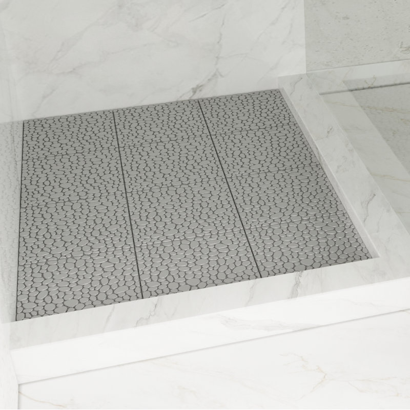 12.2'' L x 12.2'' W Plastic Interlocking Deck Tile, Gray