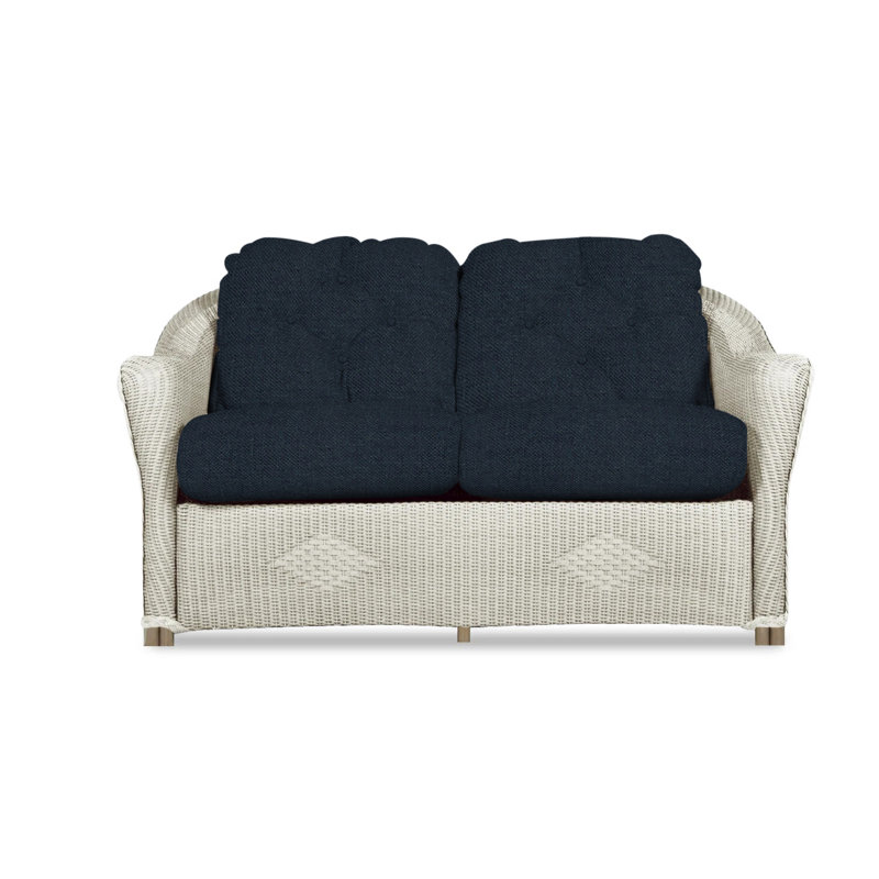 Reflections Outdoor 2 - Seat Loveseat, Sandberg Navy, Matte White