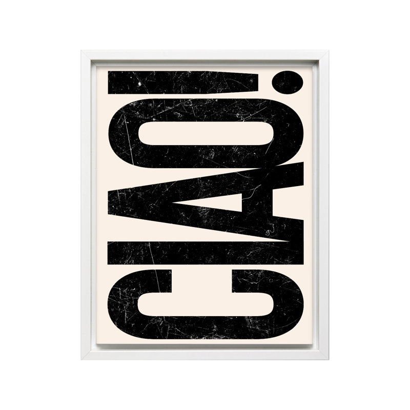 Ciao No3, Canvas, White Framed, 08"H x 10"W