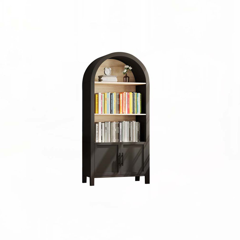 Bibliothèque arquée avec rangement, 3 niveaux