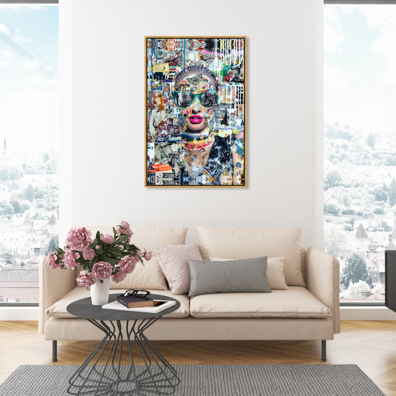 « long night », reproduction d’impression sur toile, H 24 po x l 16 po, Cadre flottant doré