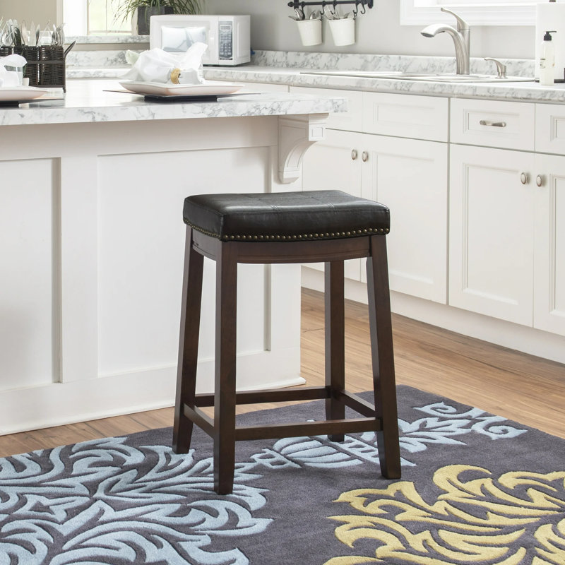 Imauri 18'' Tall Solid Wood Stool