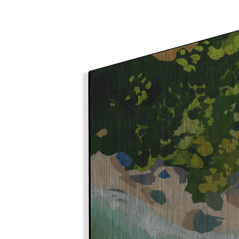 Art mural en métal «Aérien Rocky Coast» par Brook Page, H 36 po x l 36 po
