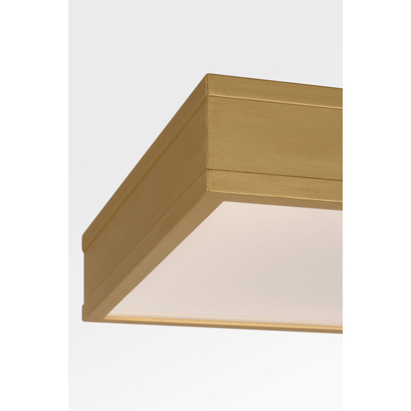Dupont Square Semi Flush, Gild, 4" H x 12" W x 12" D