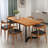 Burlywood Rectangular Solid Wood Dining Table-1159484641