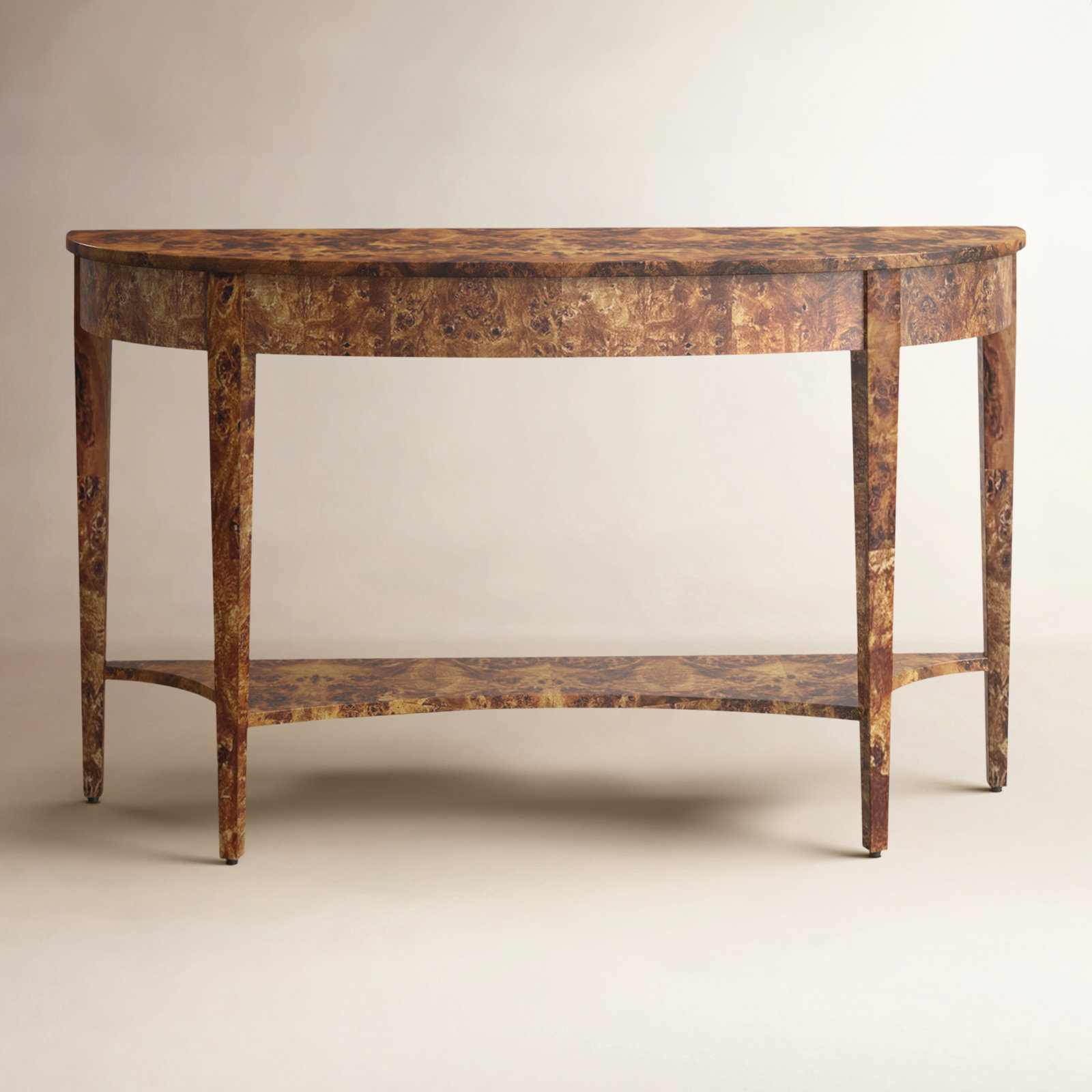 Kal 54" Console Table, Honey Burl