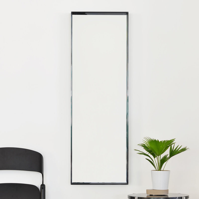 Lucent Rectangle Glass Wall Mirror, Smoke, 47.24" x 15.75"