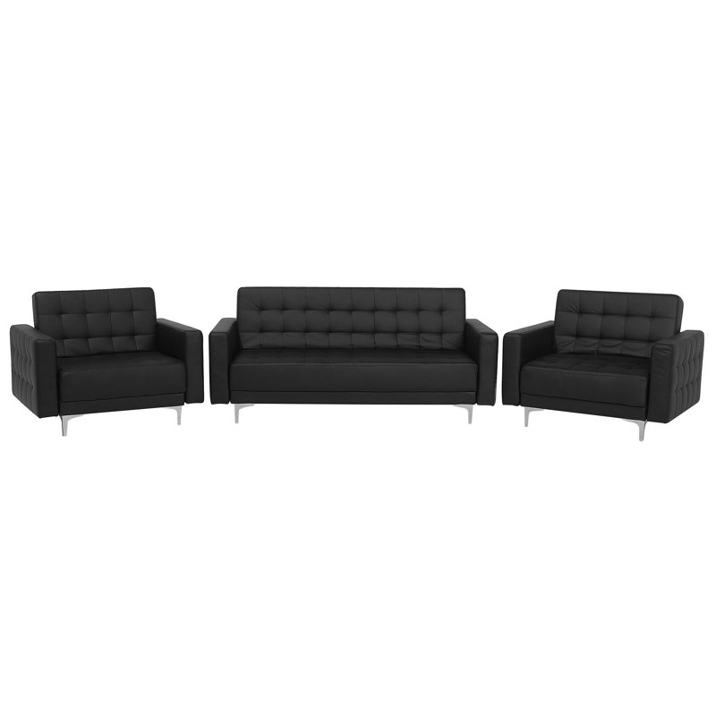 Finnegan 3 - Piece Living Room Set, Black