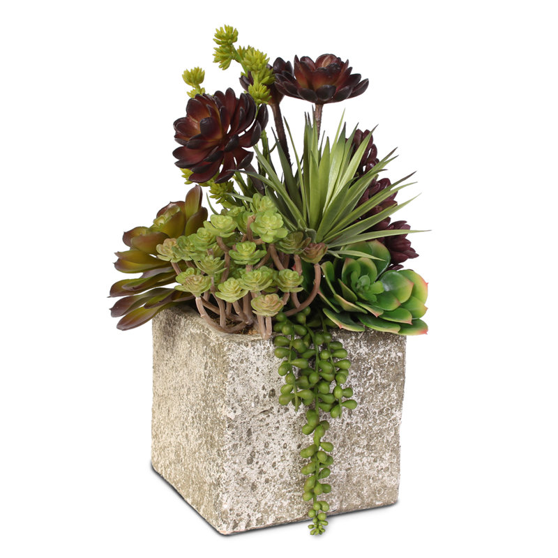 12 " H Faux Succulent