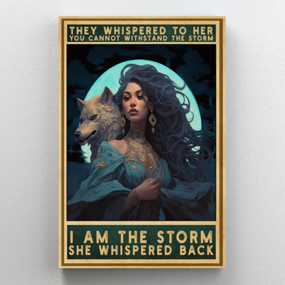 Woman Wolf I Am The Storm - 1 Piece Rectangle Grap " Woman Wolf I Am The Storm "
