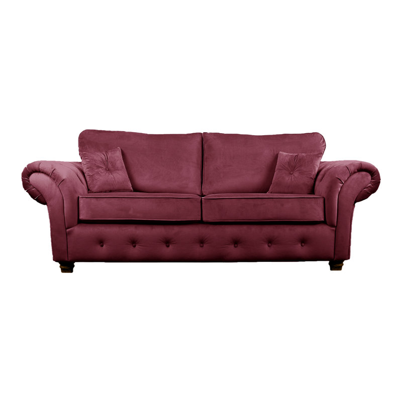 Lila 3 Seater Velvet Sofa, Plum