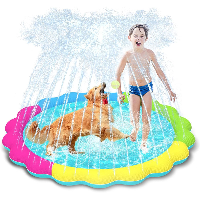 Tapis anti-dérapant pour chien pour chien avec patins anti-éclaboussures pour piscine, L 59,1 po x H 3,9 po