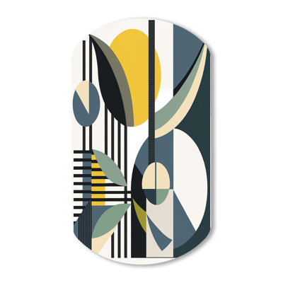 Art mural rétro en métal Mid-Century I - Modern Midcentury Shape
