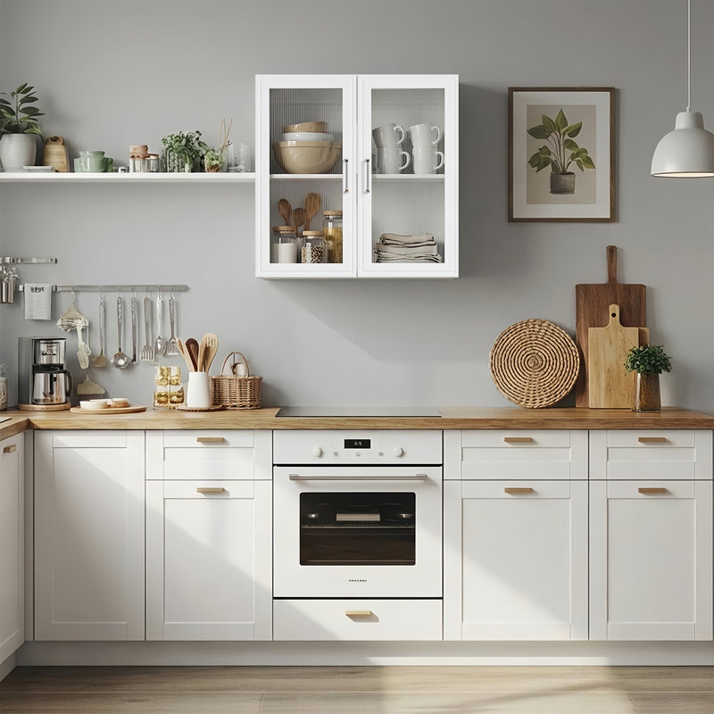 Armoire murale à lessive 24 po, Blanc