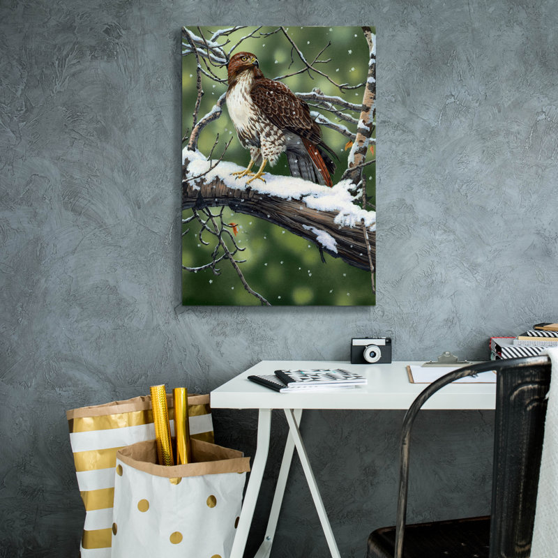 " Red Tailed Hawk " by William Vanderdasson, 26" H x 18" W x 0.75" D