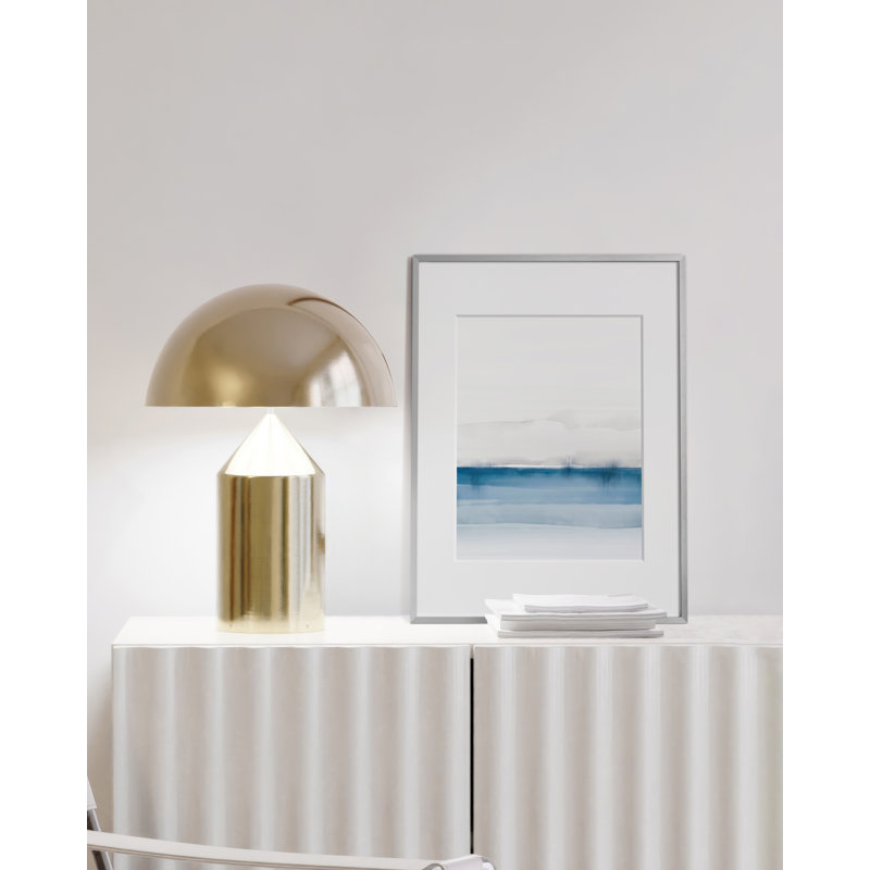 Cadre photo en métal avec verre, Argent, L 12 po x H 16 po