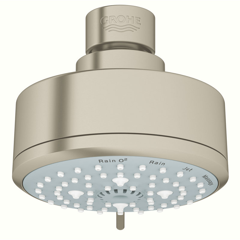 Tempesta Rain Adjustable Shower Head with SpeedClean Nozzles, Brushed Nickel