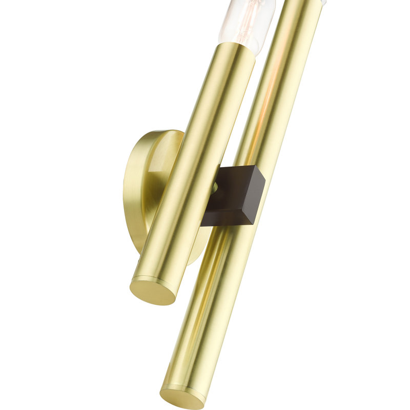 Vischer 2 - Light Dimmable Armed Sconce, Satin Brass