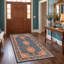 Tapis Pasture2 Traditionnel Médaillon Style persan Bleu Canard Or Crème lavable à la machine Antidérapant Poils courts Intérieur extérieur Adapté aux animaux domestiques Salon Chambre Salle à manger Entrée Couloir Bureau-536574804