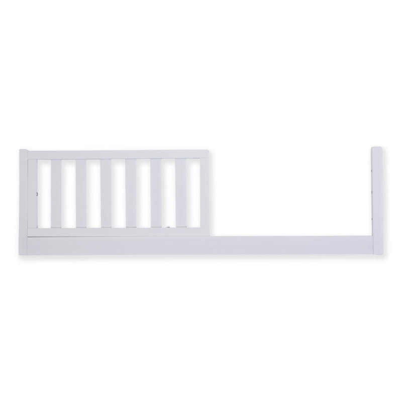 Toddler bed conversion rail, white
