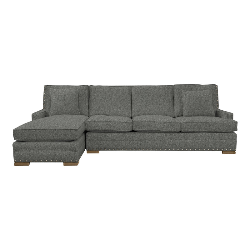 American Bungalow 2-Piece Riverside Chaise Sectional, Yes, Hampton, Ian Pewter