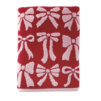 BOW JACQUARD BATH-RED