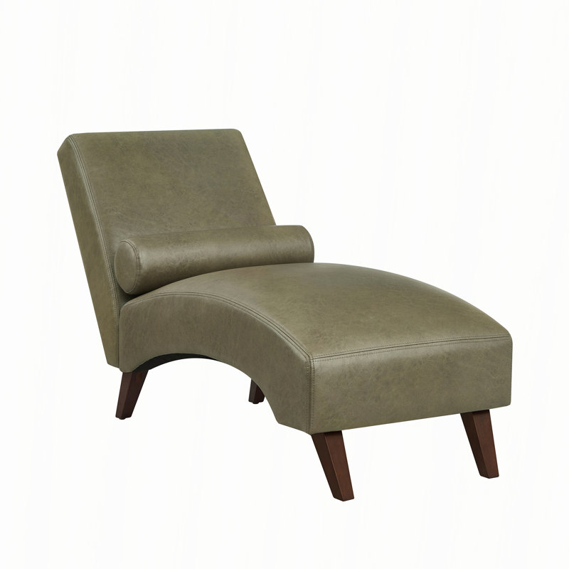 Méridienne avec tissu technique et traversin, Olive Green