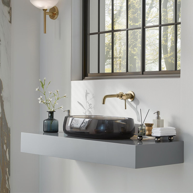Lavabo vasque ovale en résine