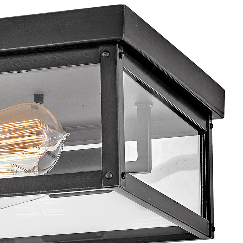 Beckham 2 - Bulb Outdoor Flush Mount, Black