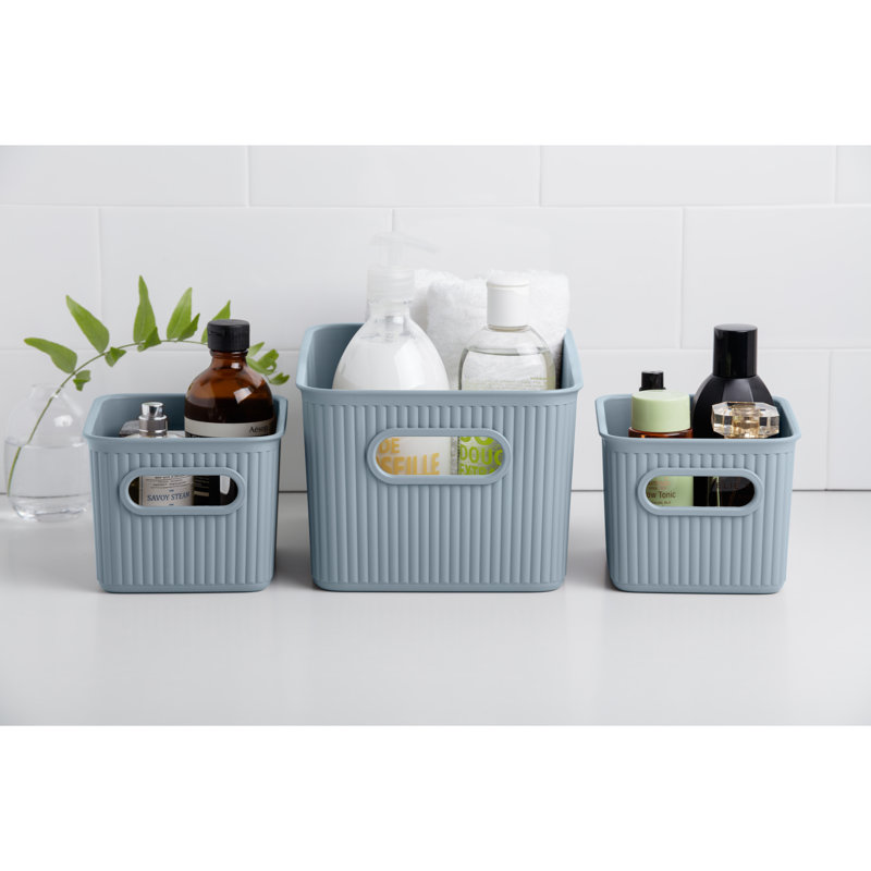 Cube en plastique, Pierre bleue, H 9 po x l 15 po x P 11,5 po