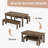 3 Piece Dining Table Set With 2 Benchs, Farmhouse Wood Kitchen Table With 2 Benches-1062513134